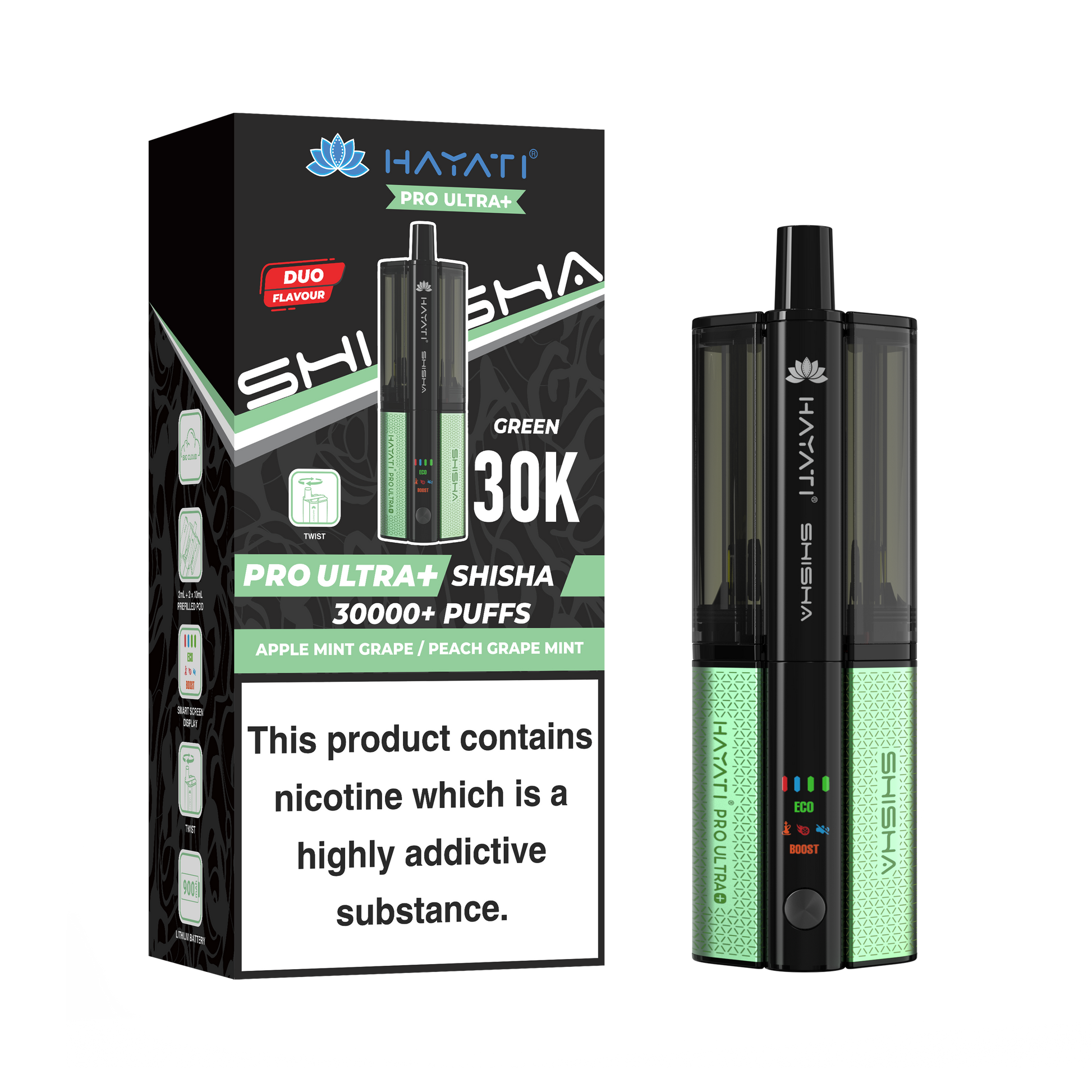 Hayati shisha 30k prefilled pod kit 